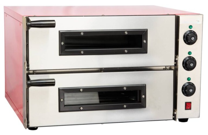 Electric Pizza Oven Stone Base Two Door: Two Layers