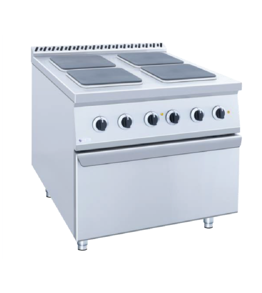 Four Plate Electric Hot Plate Range Prima Plus 900 With Electric Oven