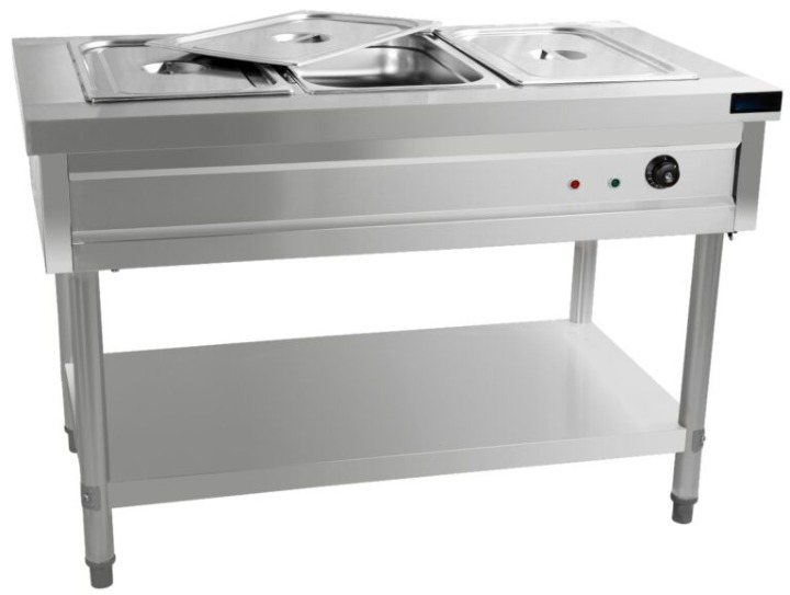 Ss Bain Marie Floor Model For 3 Gn Pans Of 1/1